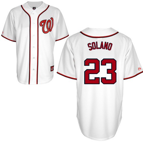 Jhonatan Solano #23 mlb Jersey-Washington Nationals Women's Authentic Home White Cool Base Baseball Jersey